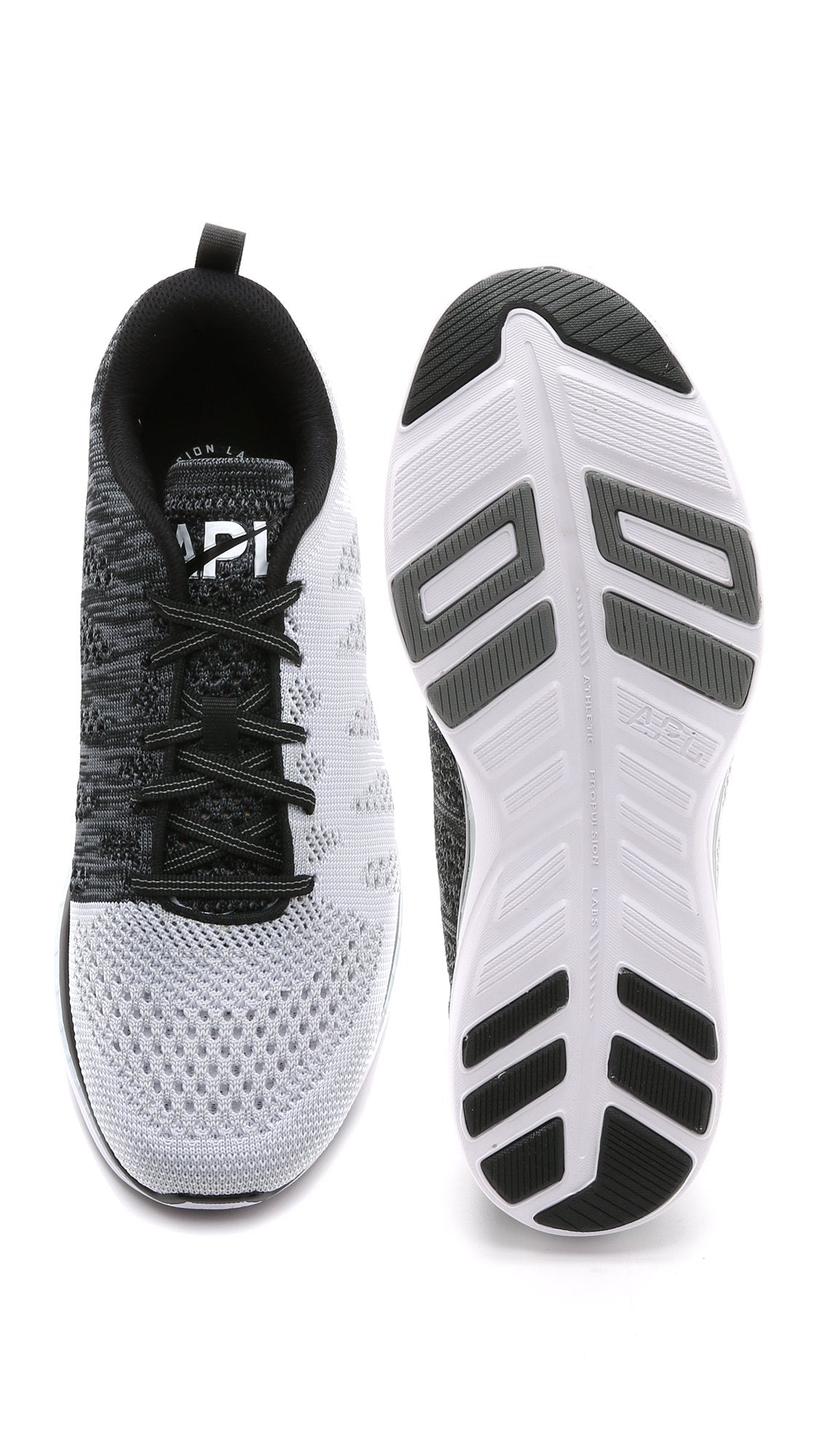 Athletic Propulsion Labs (APL) Men's Techloom Pro Sneaker, White/Black/Cosmic Grey, 11