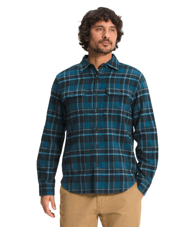 The North Face Men's Arroyo Flannel Shirt, Monterey Blue Small Half Dome Plaid, L