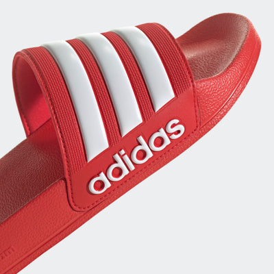 adidas Unisex Adilette Shower Slides Sandal, Vivid Red/White/Vivid Red, 7 US Women