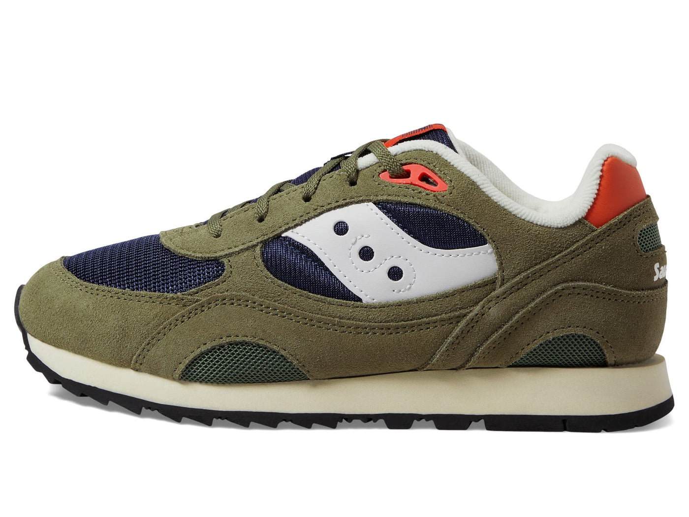 Saucony Boy's Originals Shadow 6000 (Little Kid/Big Kid) Olive/Navy/Orange 3.5 Big Kid M