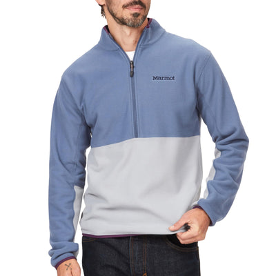 MARMOT Men's Rocklin 1/2 Zip Jacket - Classic, Warm, Lightweight 100-Weight Fleece Layer Large Storm/Sleet