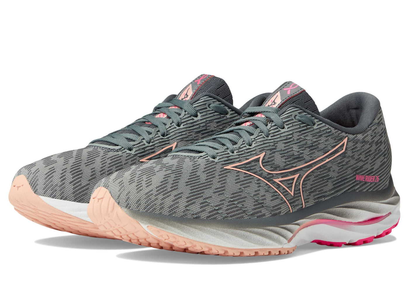 Mizuno Wave Rider 26 Project Zero 9 Ultimate Grey/Peach Bud