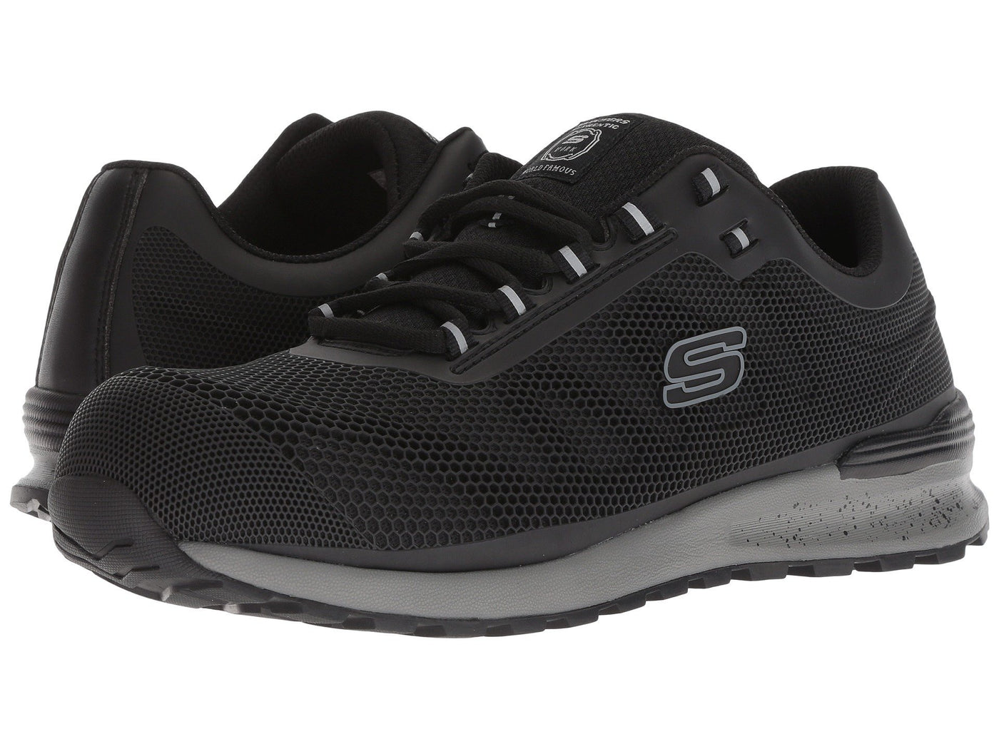 Skechers Men's Bulkin Industrial Shoe, Black, 11 Wide