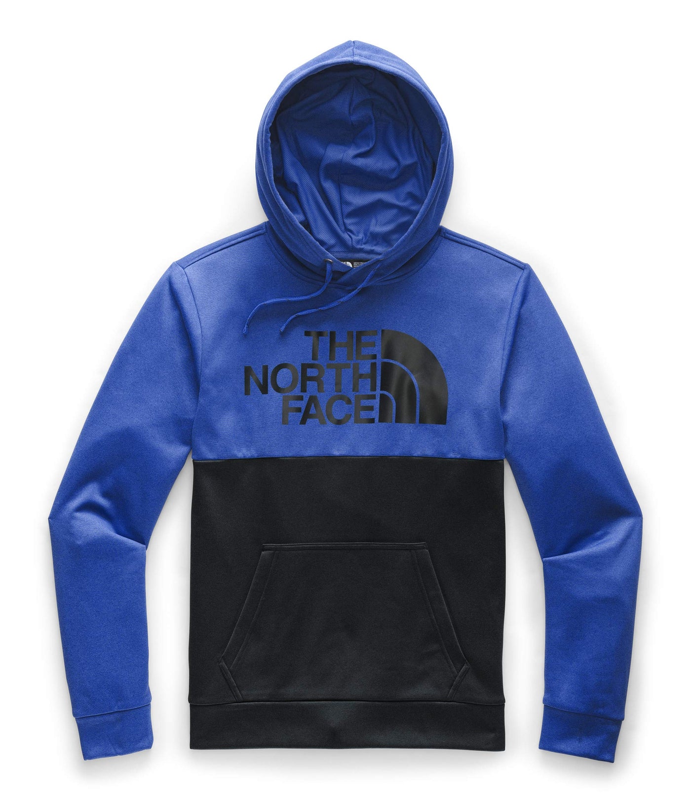 THE NORTH FACE Men's Surgent Bloc Pullover Hoodie, TNF Blue Heather/TNF Black Heather, Medium