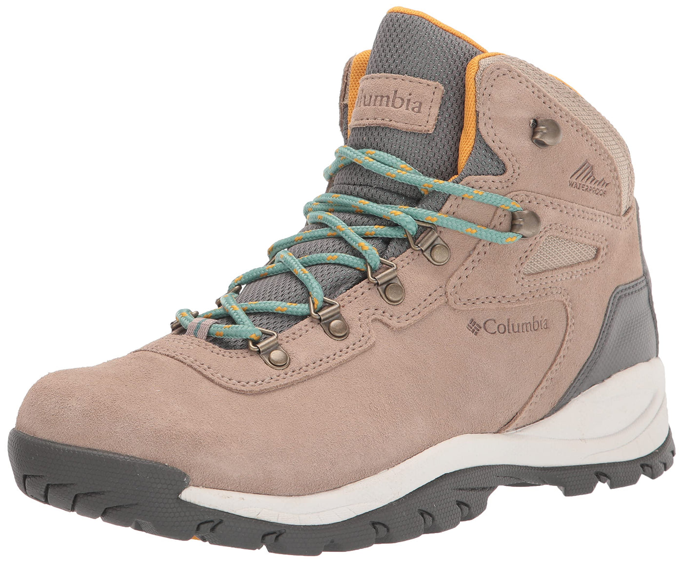 Columbia Women’s Newton Ridge Plus Waterproof Amped Hiking Boot, Waterproof Leather, Oxford Tan/Dusty Green, 10