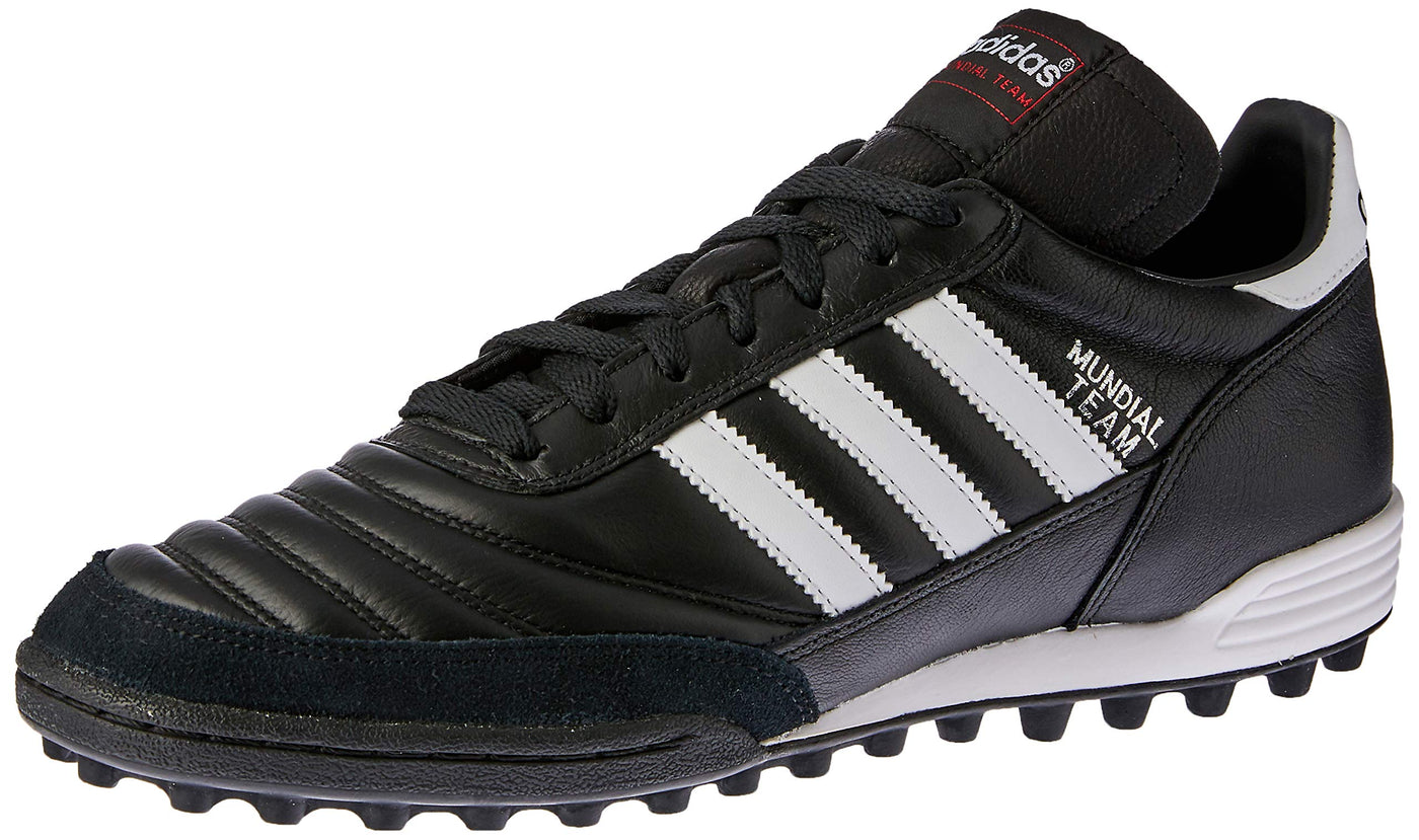 Adidas Men's Mundial Team Soccer Shoes (Black, White - Size 8)