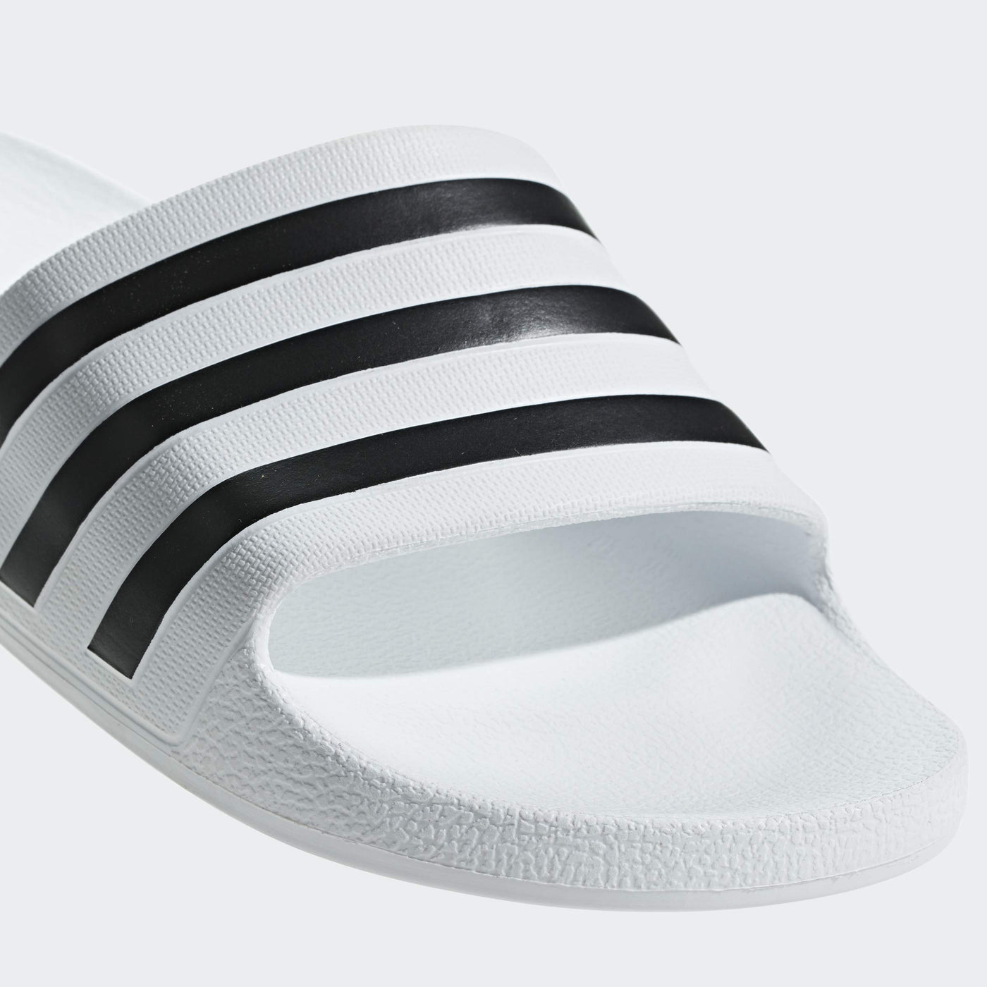 adidas unisex adult Adilette Aqua Slide Sandal, White/Core Black/White, 5 Women Men US