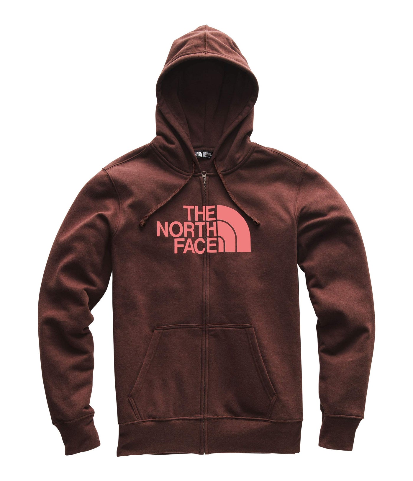 THE NORTH FACE Men's Half Dome Full Zip Hoodie - Sequoia Red & Faded Rose - XXL