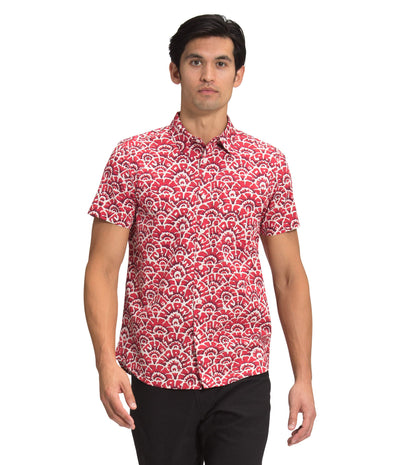 The North Face Short Sleeve Baytrail Pattern Shirt - Men's Rococco Red Ashbury Floral Print, L