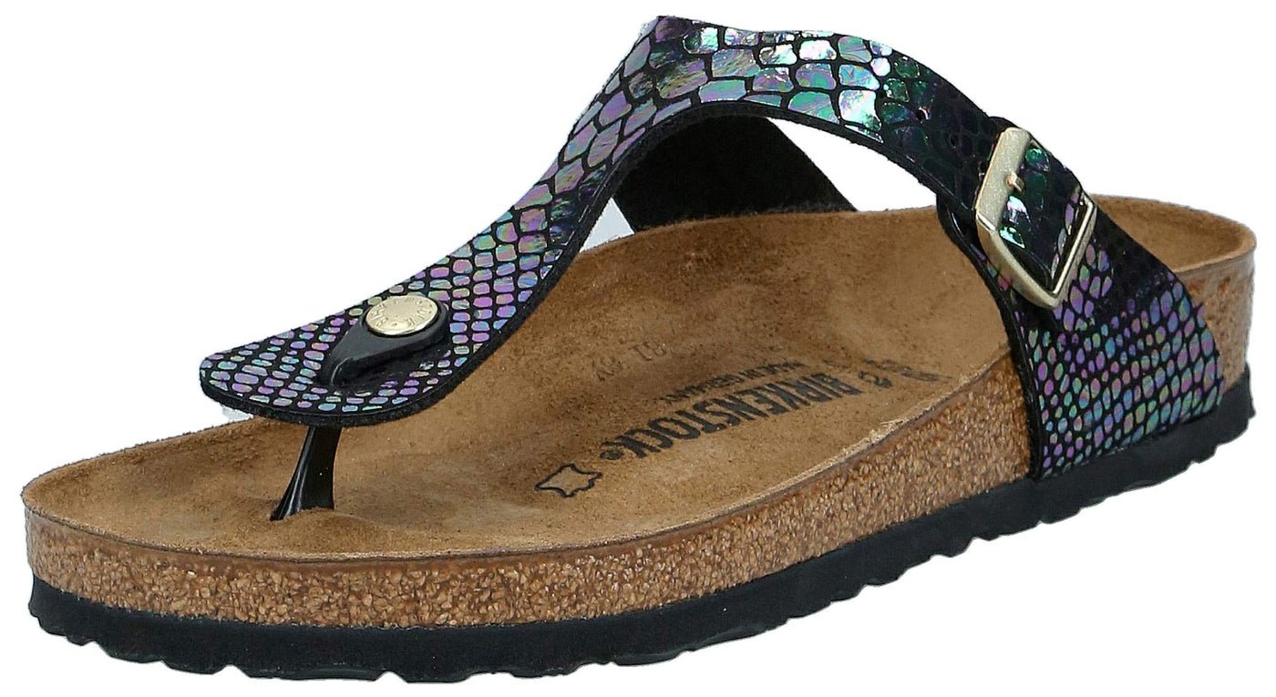 Birkenstock Women's Gizeh Thong Sandal, Black Multi Birko-Flor, 40 R EU, 9-9.5 M US