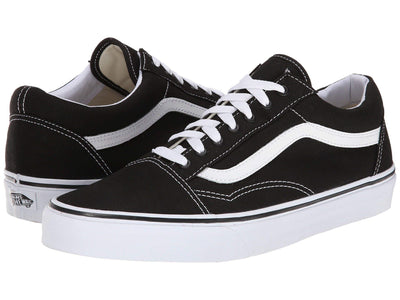 Vans Men's Old Skool Sneaker, Canvas - Black/True White, Size 4