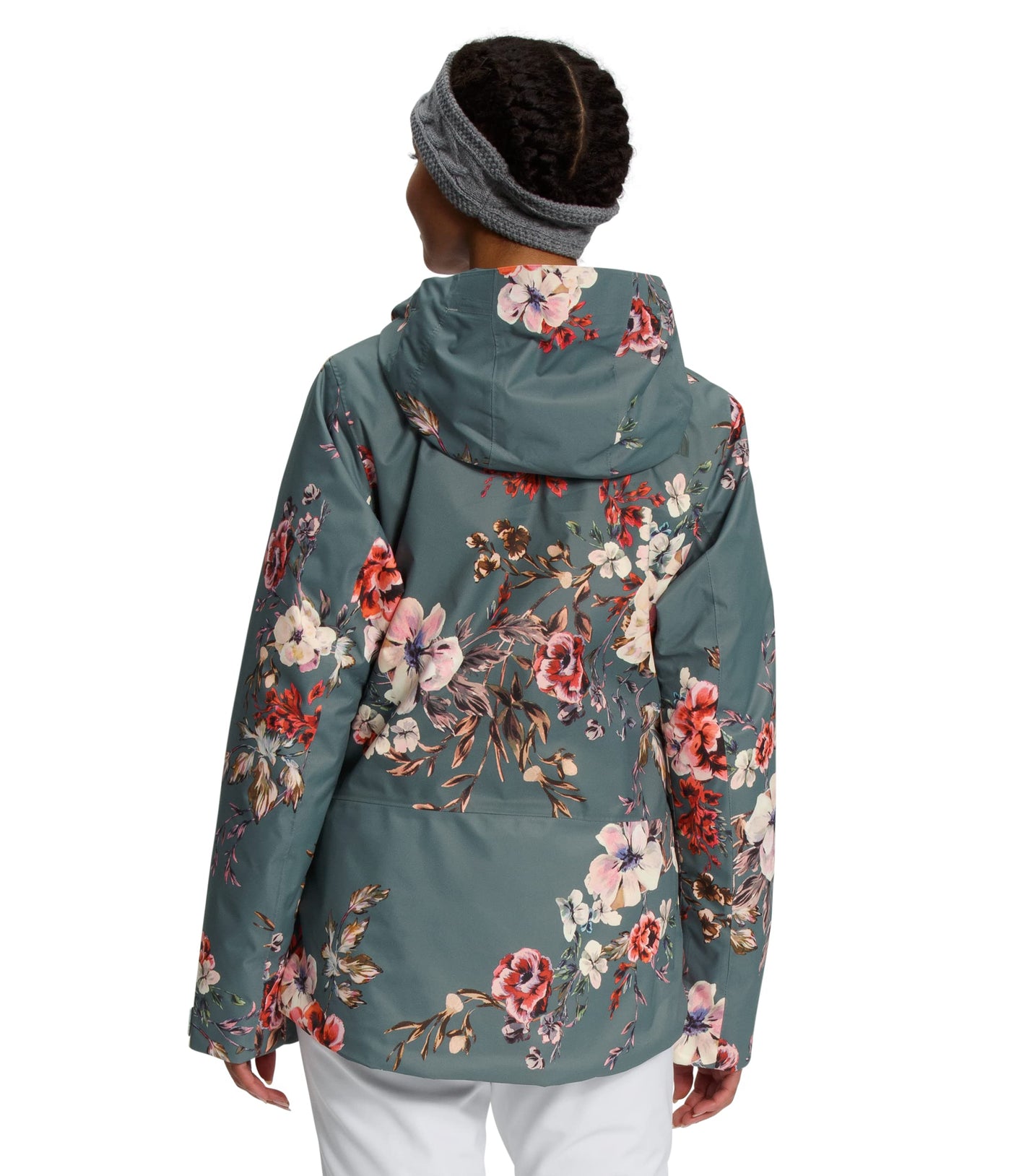 THE NORTH FACE Women's Clementine Triclimate Insulated Ski Jacket, Balsam Green Aprés Flower Print/Balsam Green Heather, Large