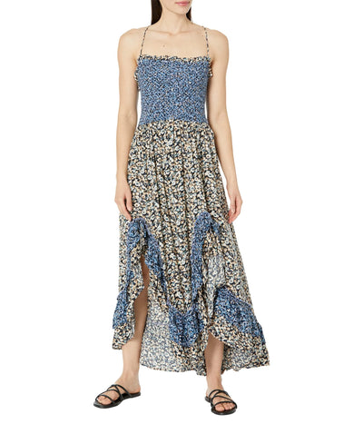 Free People One I Love Dress Small Denim Combo