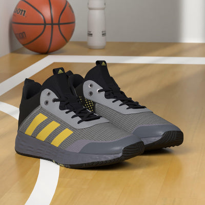 adidas Men's Ownthegame Basketball Shoe 10 Grey Five/Matte Gold/Core Black