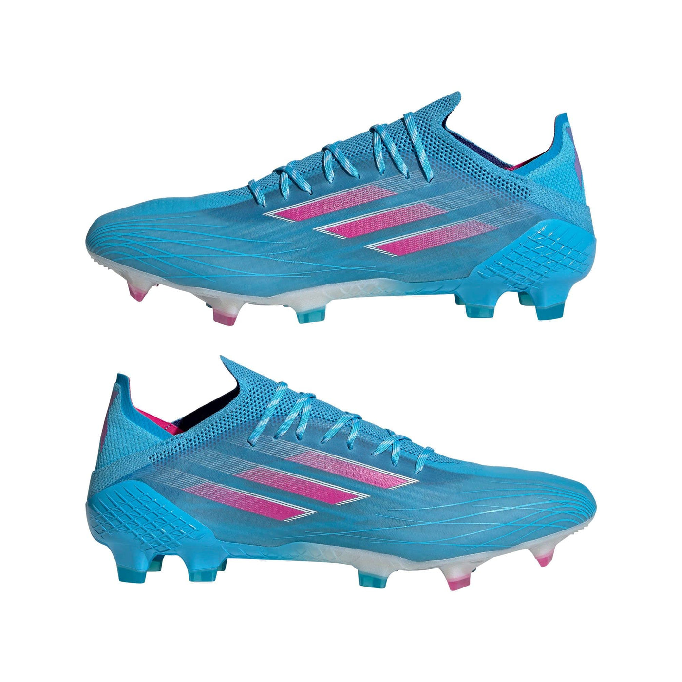 adidas Men's X SPEEDFLOW.1 FG,7.5, Sky Rush/Team Shock Pink/FTWR White