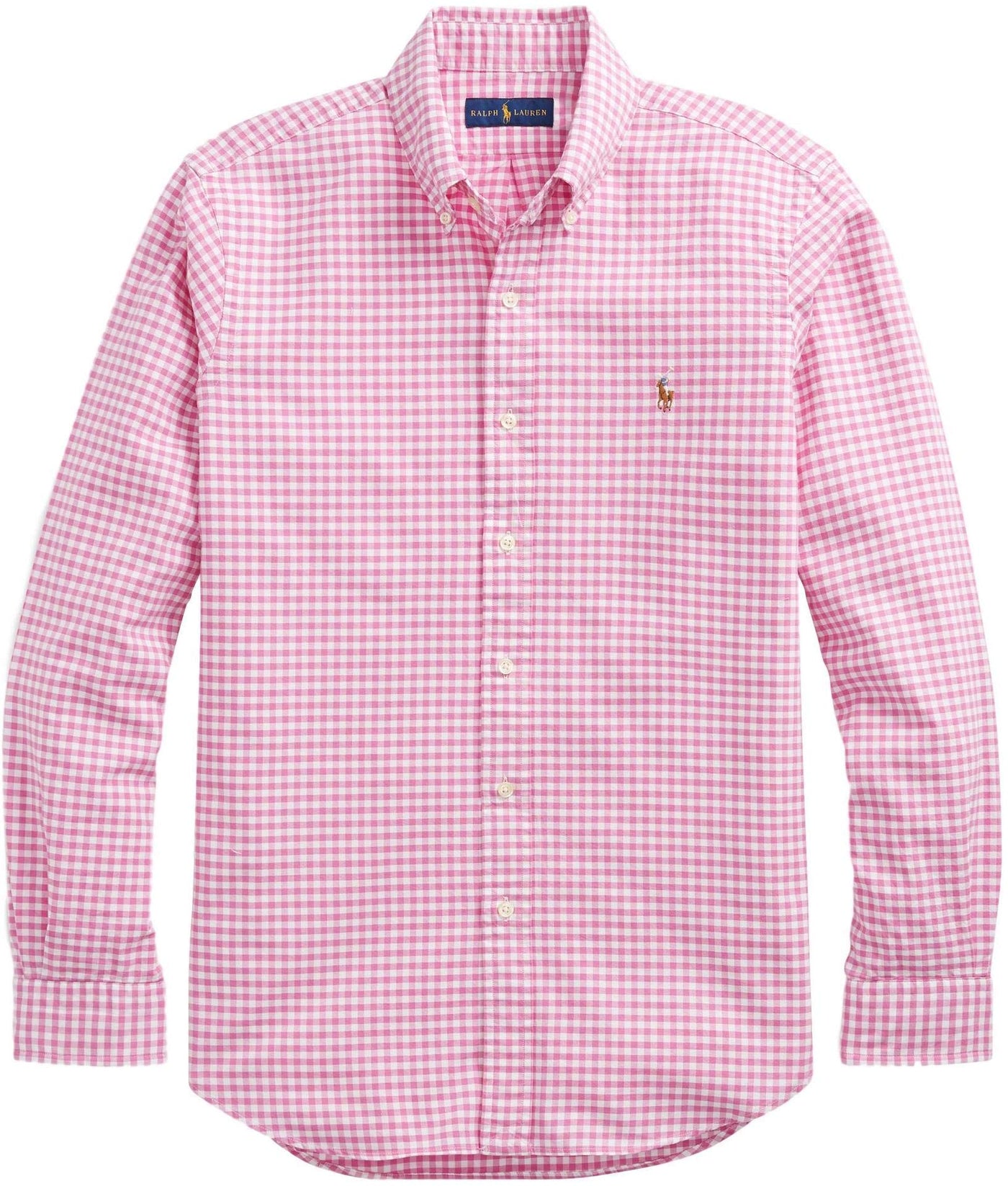 Polo Ralph Lauren Mens Stretch Oxford Slim Fit Sport Shirt, RoseCheckered XL