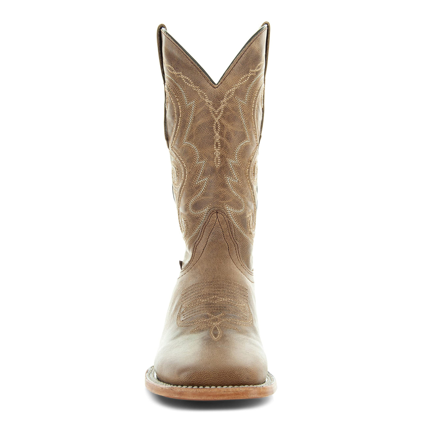 Soto Boots Mens Classic West Tan Broad Square Toe Cowboy Boot H50056 (Tan,13)