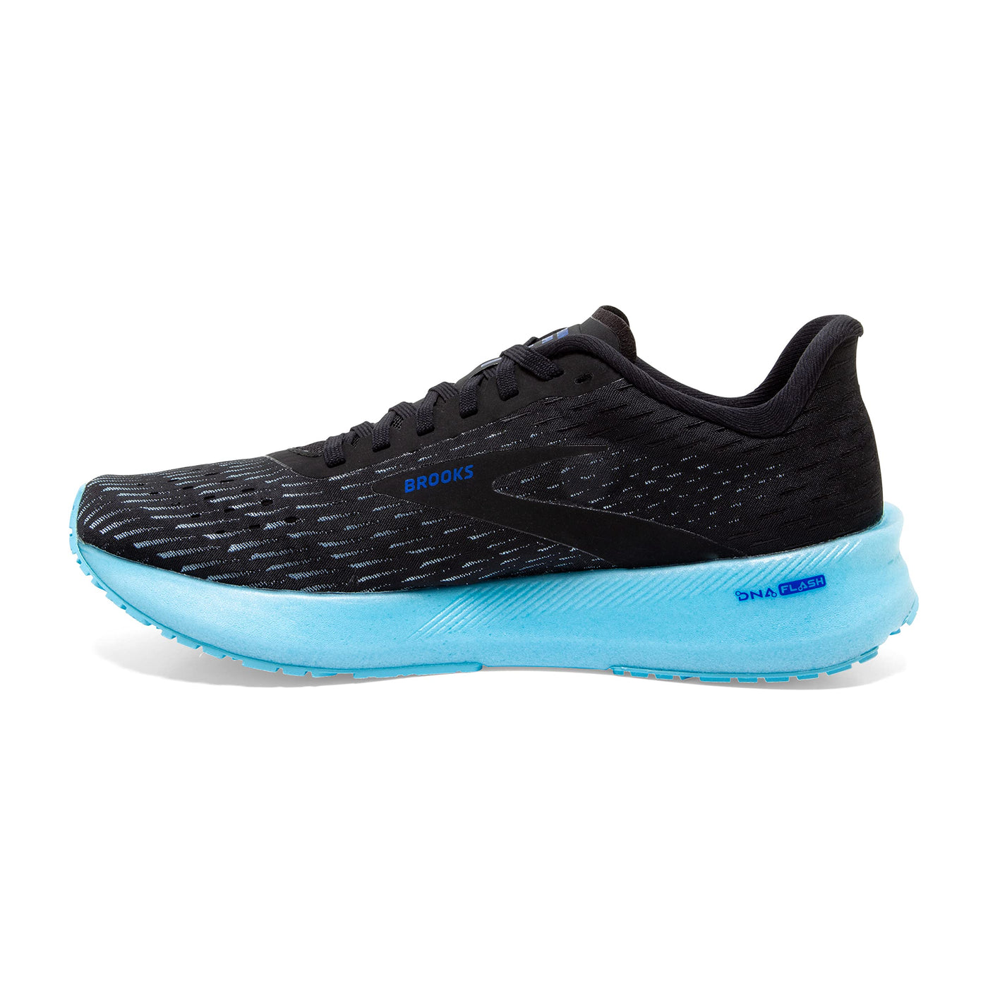 Brooks Men's Hyperion Tempo Road Running Shoe - Black/Iced Aqua/Blue - 12 Medium