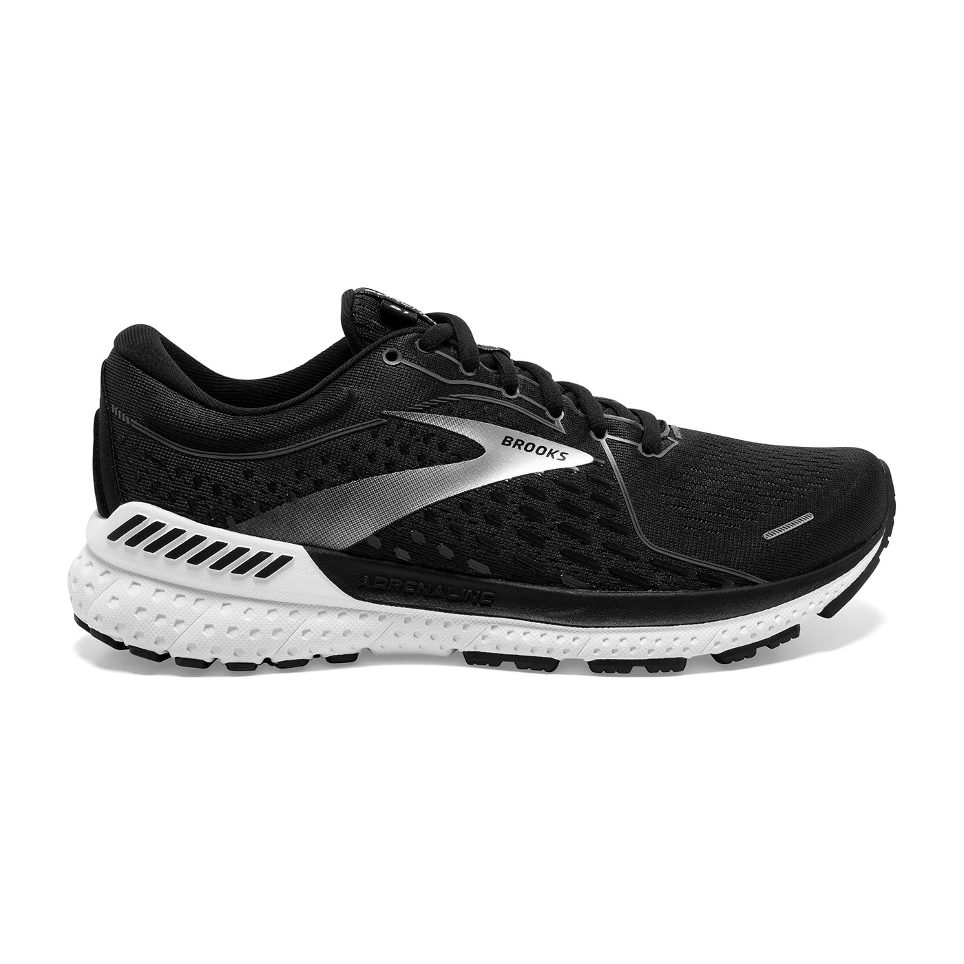 Brooks Women's Adrenaline GTS 21 Supportive Running Shoe - Black Pearl/White - 13 Wide