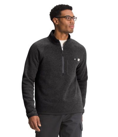 THE NORTH FACE Men's Gordon Lyons ¼ Zip Pullover, TNF Black Heather 4, 3X-Large