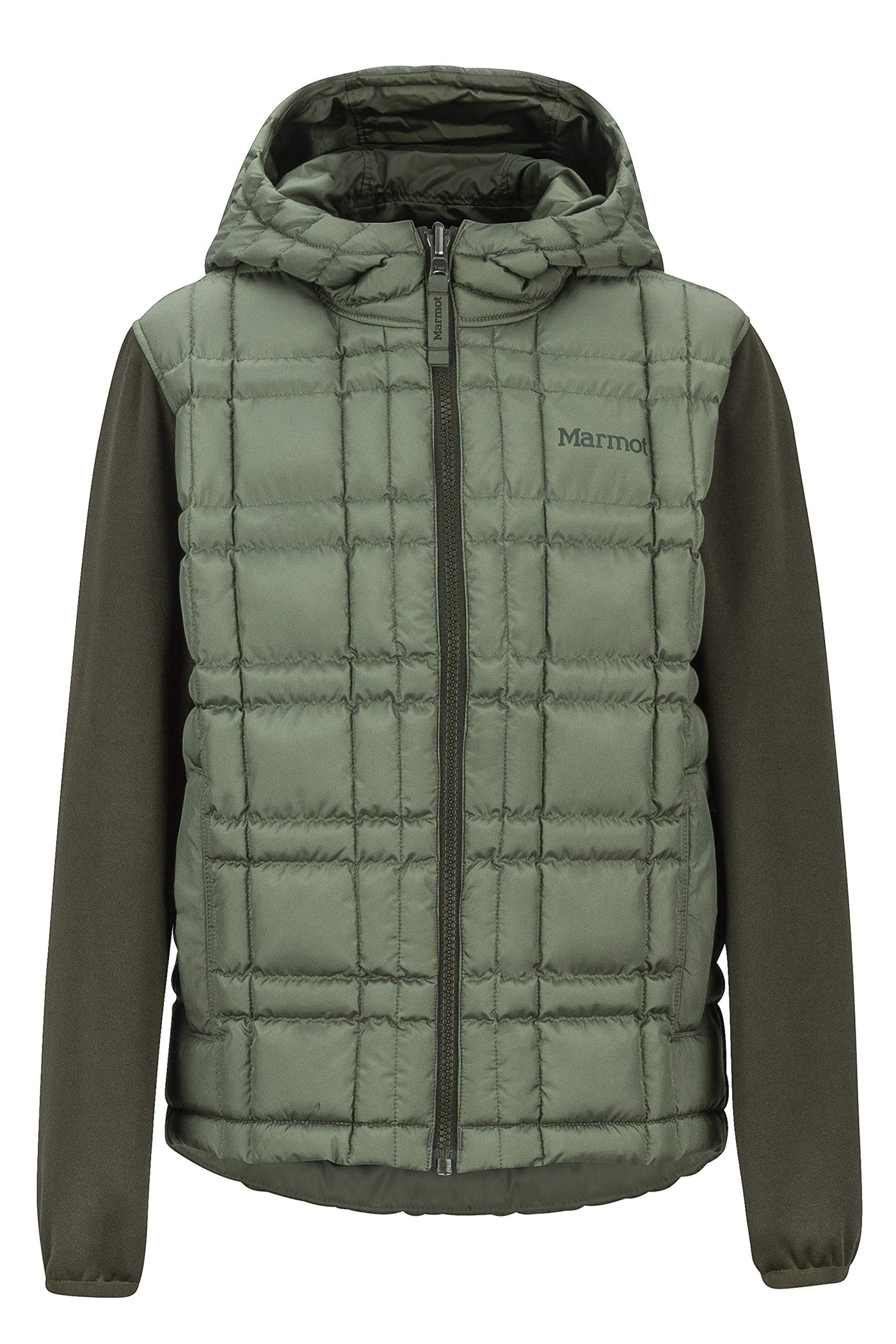 MARMOT Boy's Featherless Rev Hoody - Crocodile/Rosin Green - XS