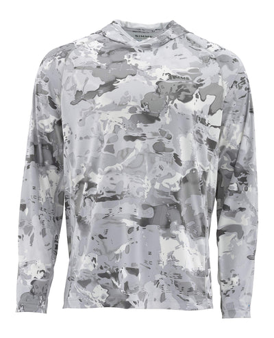 Simms Solarflex UPF 50+ Shirt, Long Sleeve, Cloud Camo Grey, Small