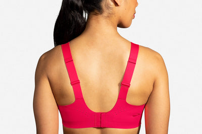 Brooks Dare Scoopback Women’s Run Bra for High Impact Running, Workouts and Sports with Maximum Support - Fluoro Pink - 38DD/E