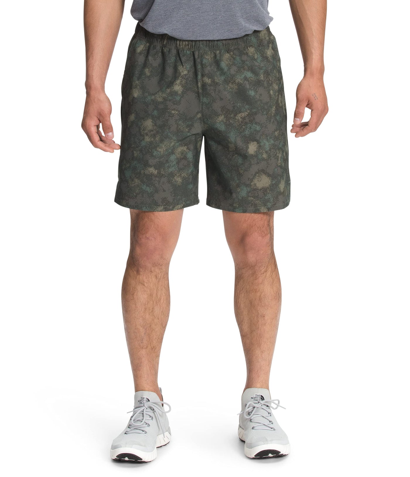 THE NORTH FACE Men's Printed Wander Short 9", Thyme Crosshatch Camo Print, XL-REG