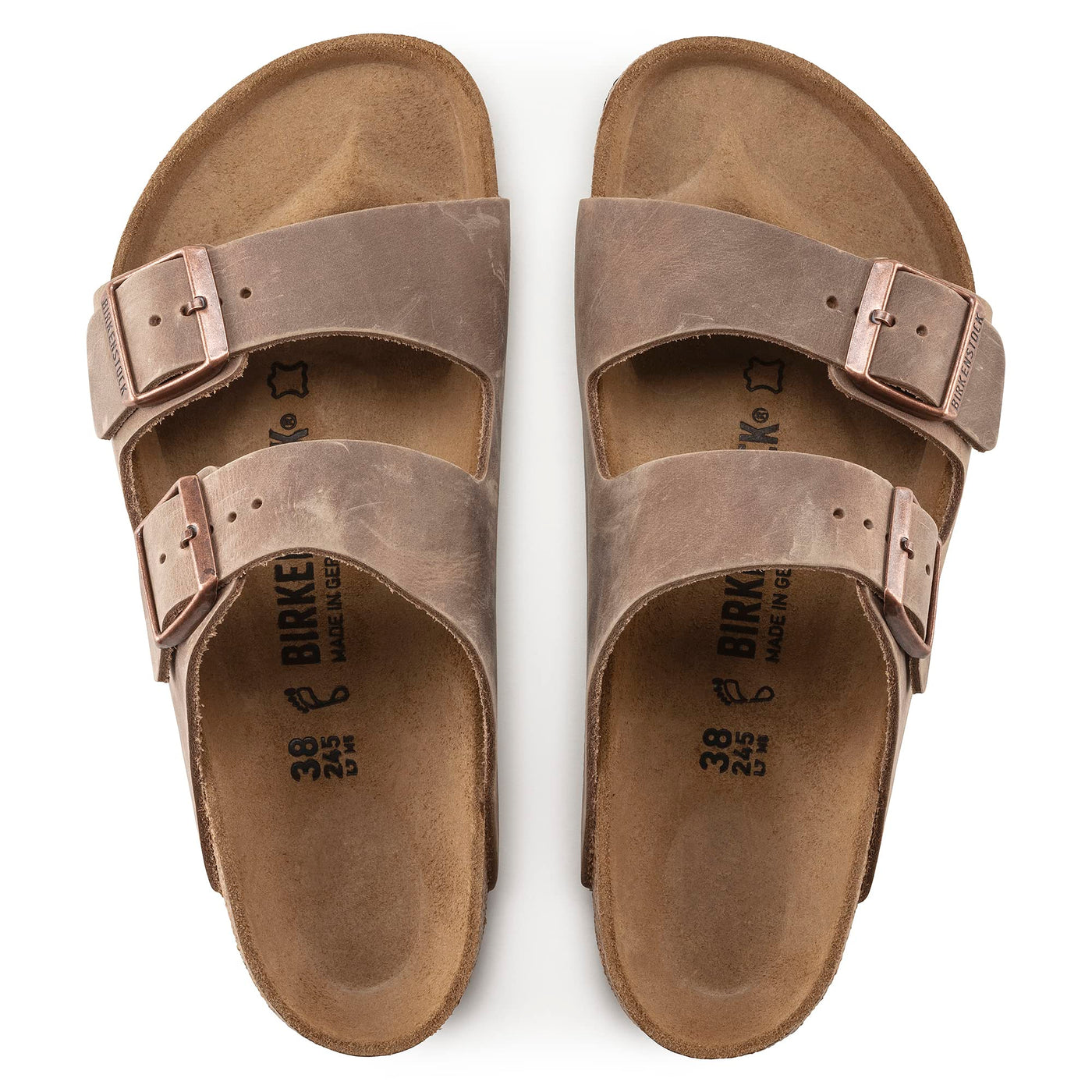 Birkenstock Unisex Arizona, Tobacco Oil LTHR, 36