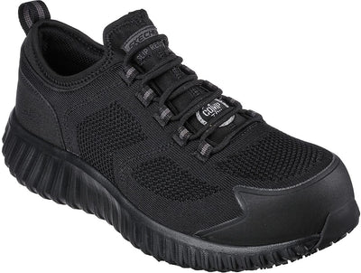 Skechers Work Cicades-Rhettle, Men's, Black, Comp Toe SD, Low Athletic, Work Shoe (8.0 M)