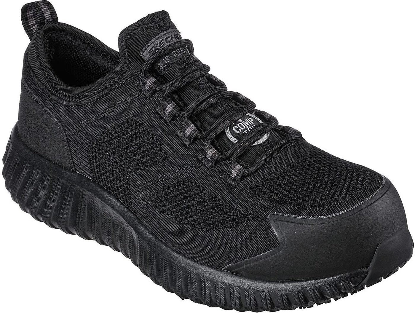 Skechers Work Cicades-Rhettle, Men's, Comp Toe SD, Low Athletic, Work Shoe 10.5 Black