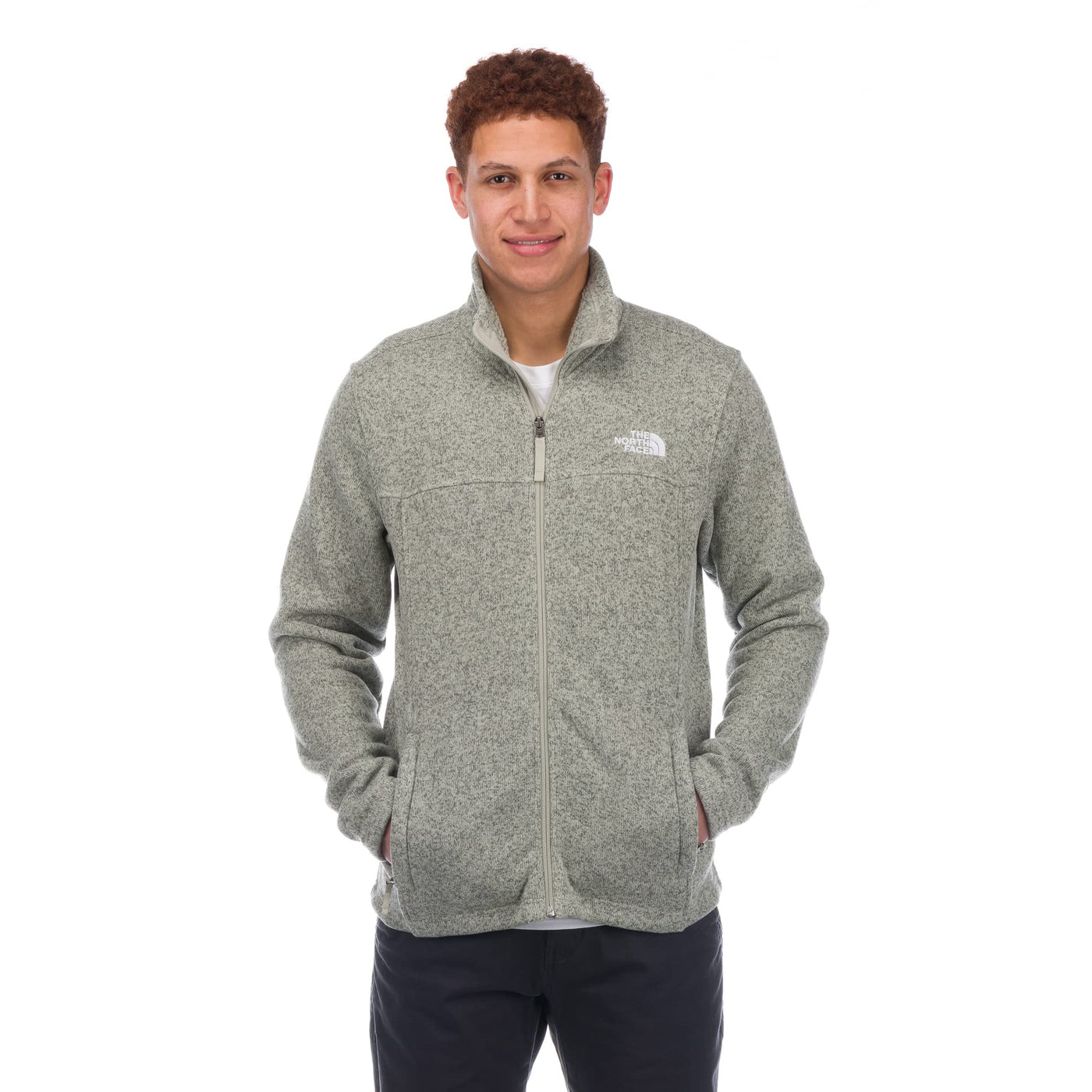 THE NORTH FACE Tsillan Full Zip Mens Fleece Granite Bluff Tan Heather Sz S