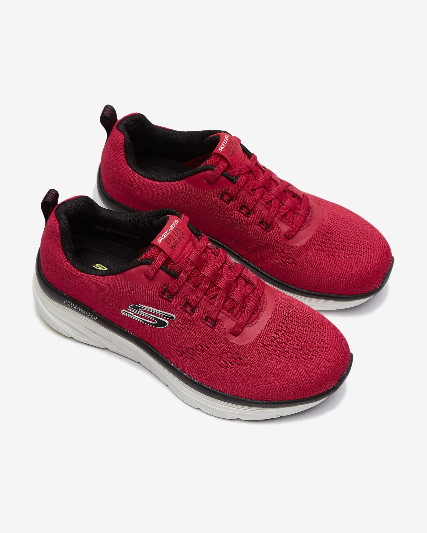 Skechers Men's Relaxed Fit: D'Lux Walker Commuter Sneaker 10 Red,white,black