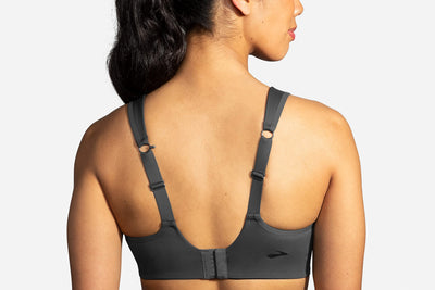 Brooks Women's Convertible Sports Bra for High Impact Running, Workouts & Sports with Maximum Support - Asphalt - 40 E