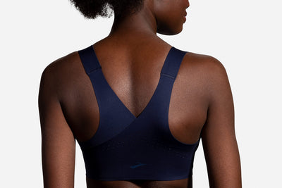 Brooks Dare Zip Women’s Run Bra for High Impact Running, Workouts and Sports with Maximum Support - Navy - 34DD/E