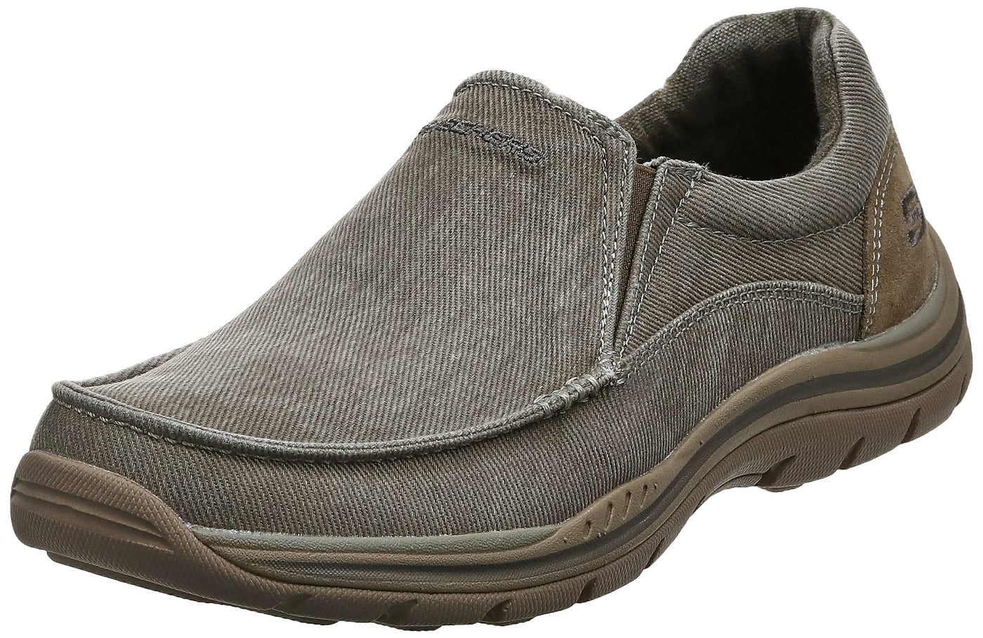 Skechers Men's Expected Avillo Moccasin, Khaki, 8.5 D US