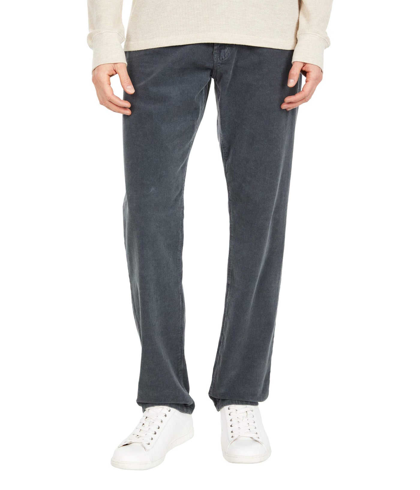 AG Adriano Goldschmied Graduate Tailored Leg Corduroy Pants 1 Year Sulfur Folkestone Grey 34 33