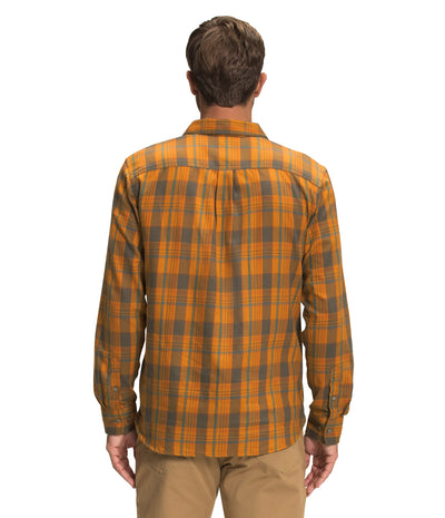 THE NORTH FACE Men's Arroyo Long Sleeve Flannel Button-Down Shirt, Citrine Yellow Small Half Dome Plaid, Large