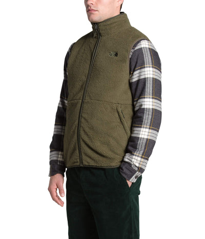 THE NORTH FACE Men's Dunraven Sherpa Vest, Burnt Olive Green/New Taupe Green, S