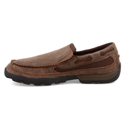 Twisted X Men's Slip-On Driving Moc, Moc Toe, Brown, 8 M