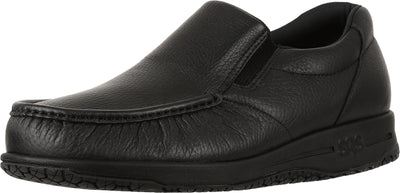 SAS® Navigator Non-Slip Loafers for Men – Waterguard™ Water Resistance EZ Gore™ Side Goring Black 10.5 N - Narrow (C)