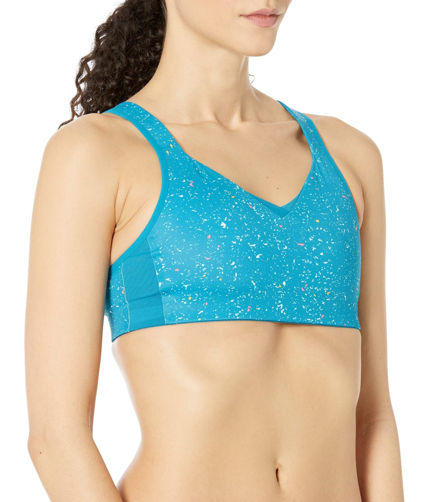 Brooks Women's Convertible Run Bra for High Impact Running, Workouts & Sports with Maximum Support 36C Lagoon Speckle Print