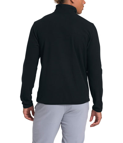 THE NORTH FACE Men's TKA Glacier Snap-Neck Pullover Sweatshirt, TNF Black/TNF Black, Large