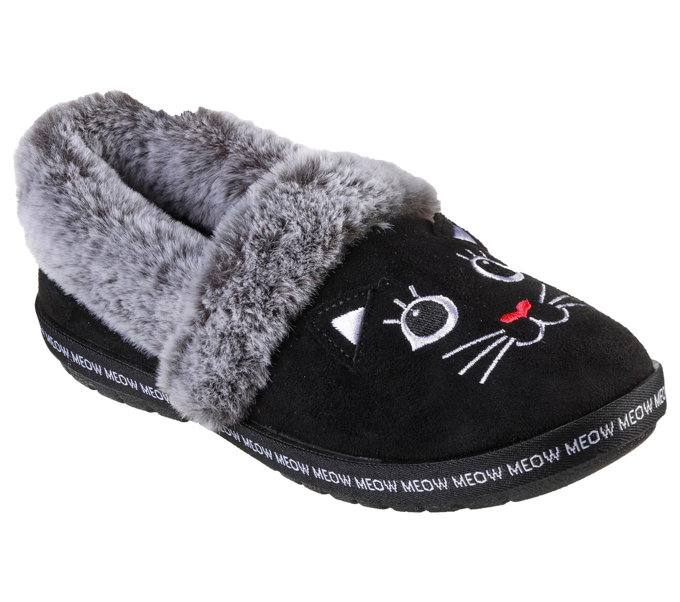 Skechers Women's Too Cozy-Meow Pajamas Slipper, Black, 10