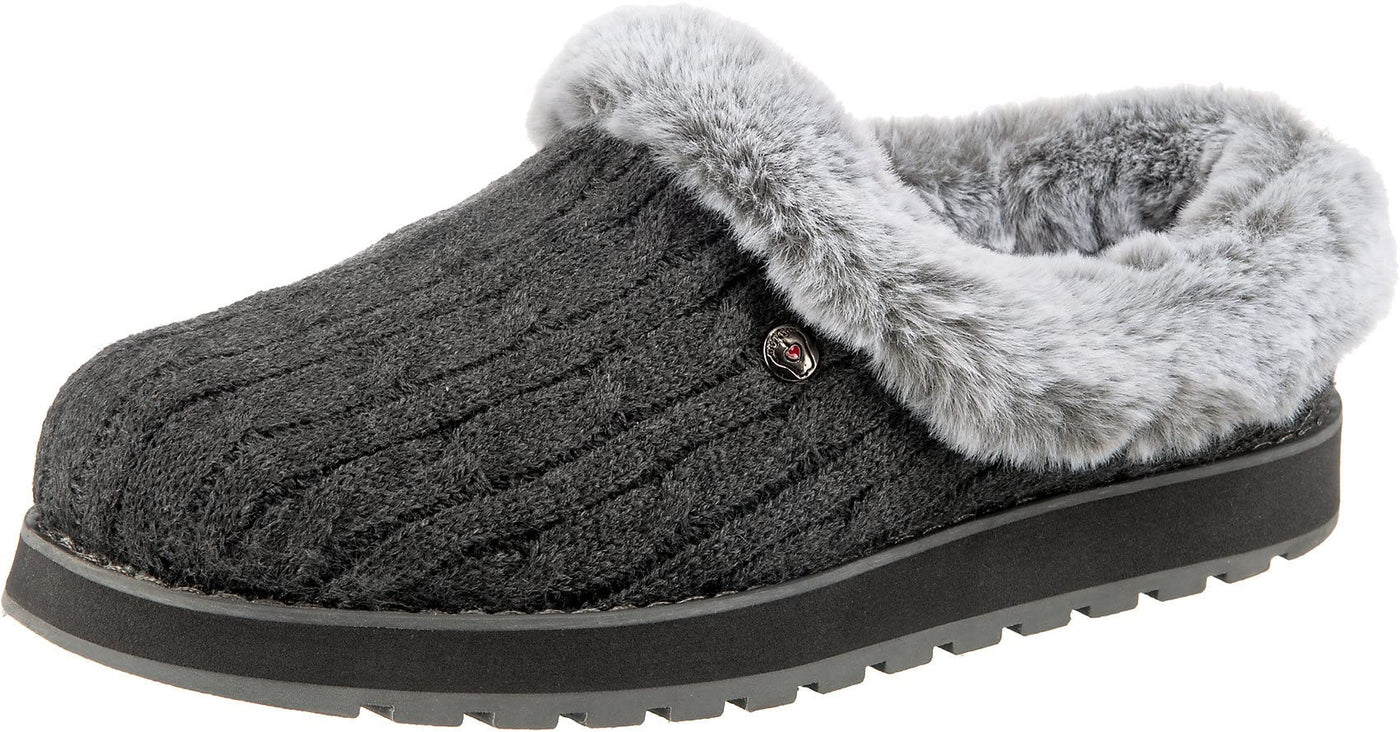 Skechers Bobs Keepsakes-Ice Angel Women's Slipper, 7 C/D US, Charcoal