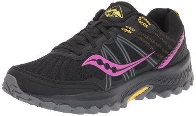 Saucony Women's S10584-20 Excursion TR 14 Running Shoe, Black | Purple | Yellow - 7.5 M US