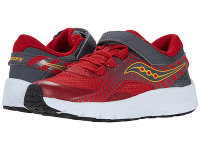 Saucony Boy's Velocer A/C (Little Kid/Big Kid) Red/Grey 6.5 Big Kid M