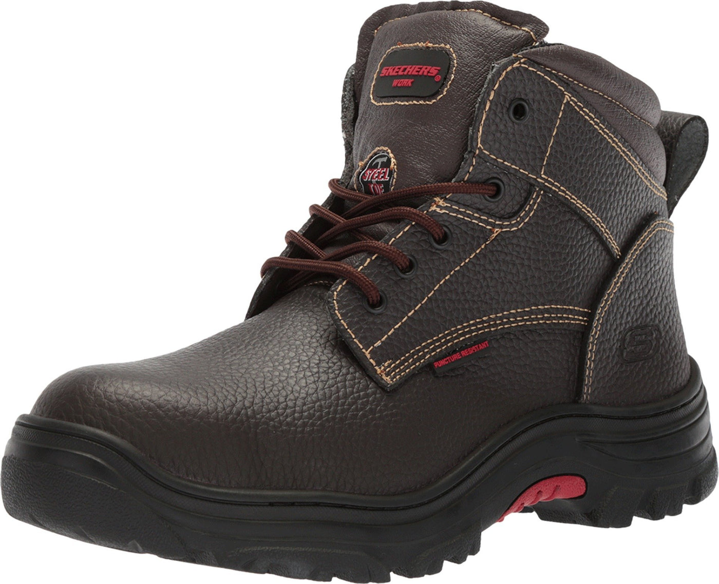 Skechers Men's Burgin-Tarlac Industrial Boot 9 Wide Brown