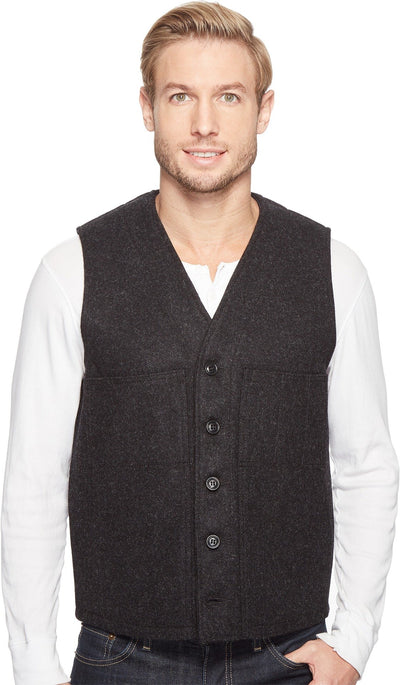 Filson Men's Mackinaw Wool Vest Small Charcoal