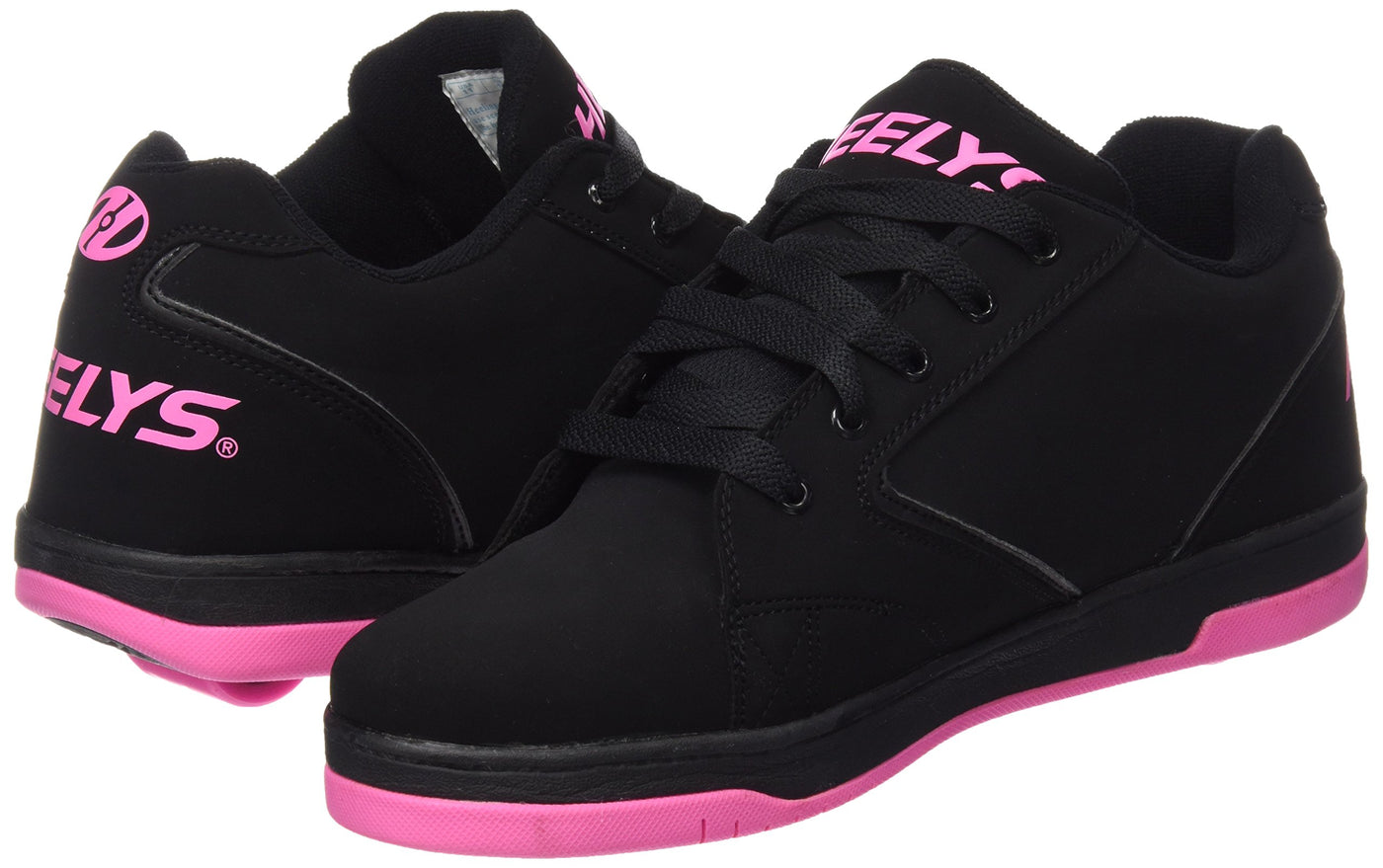 HEELYS Unisex-Child Propel Skate Shoe 7 Little Kid Black Hot Pink